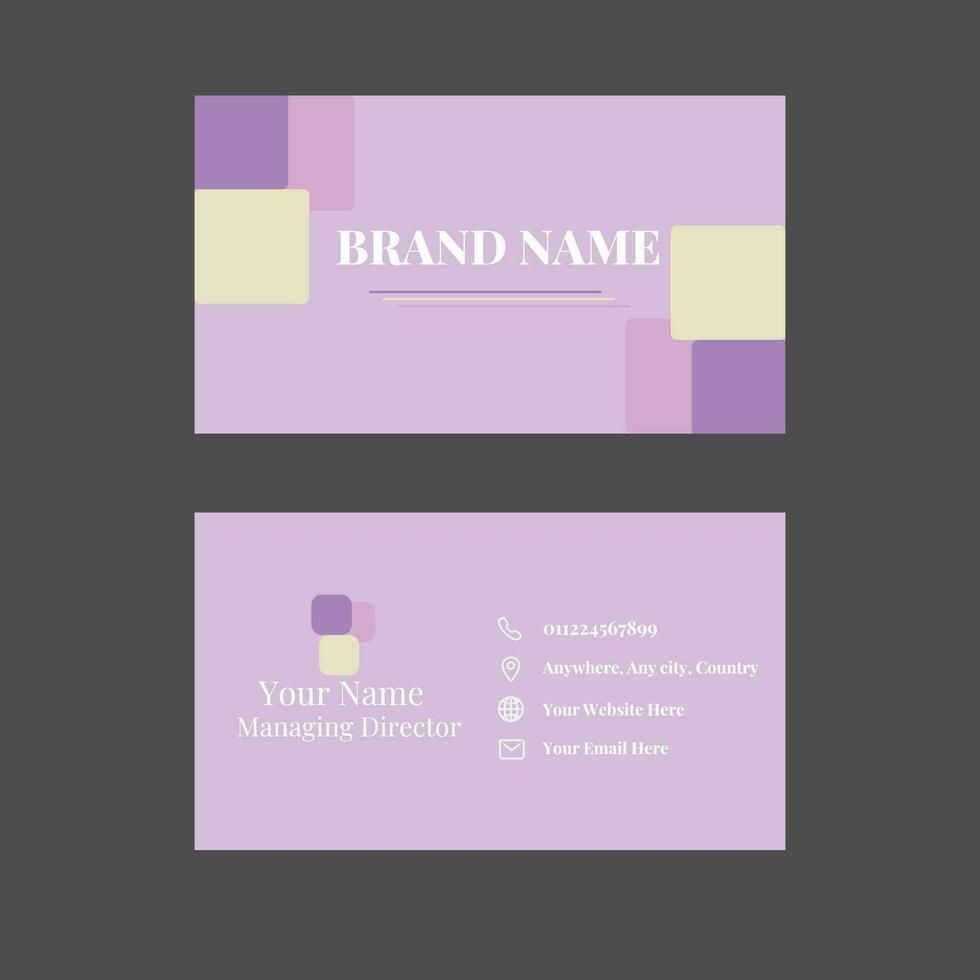 Purple Business Card vector