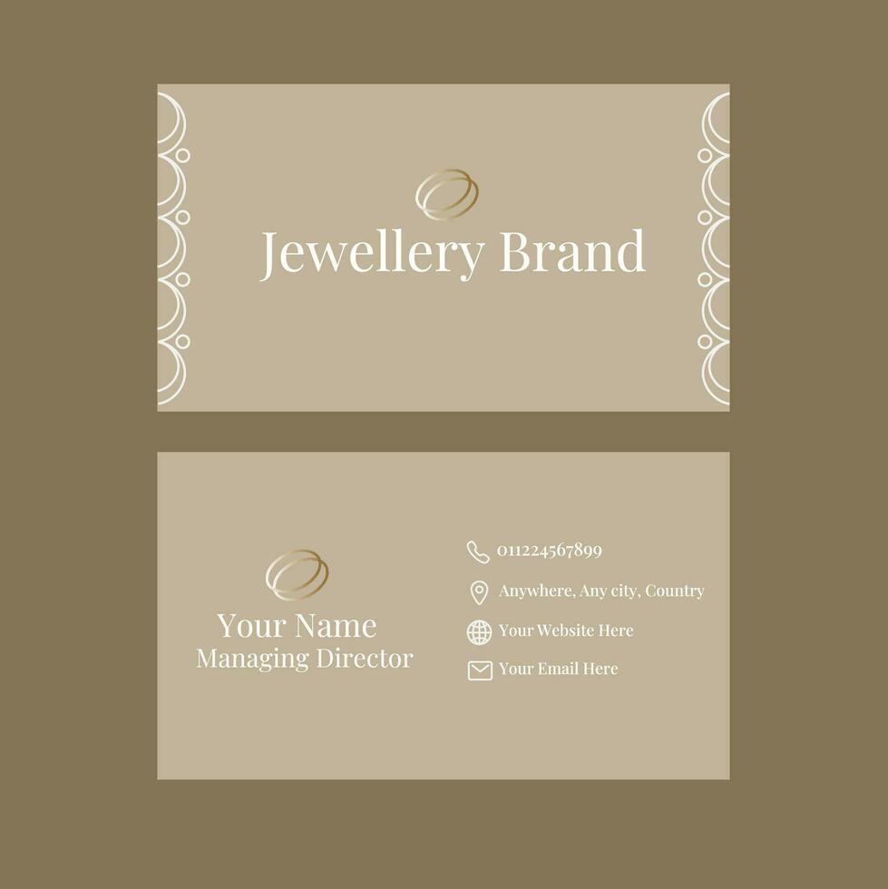 Business Card for Jewellery Company vector