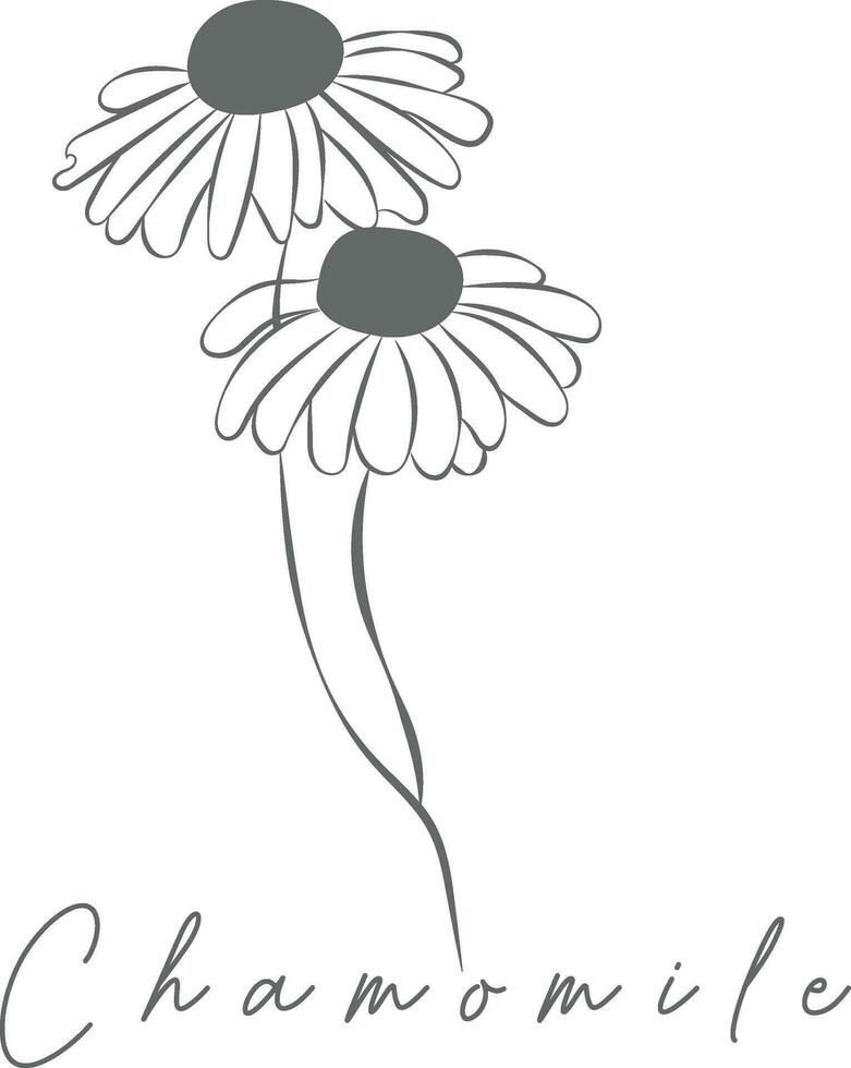Flower Line Art Logo vector