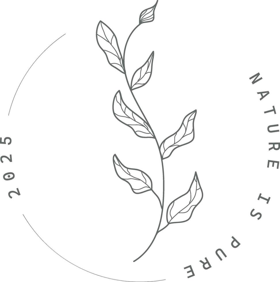 naturaleza línea Arte logo vector