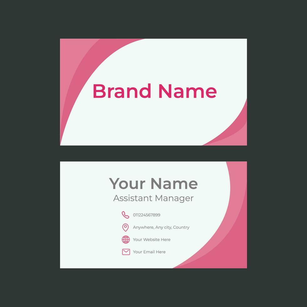 Feminine Business Card vector