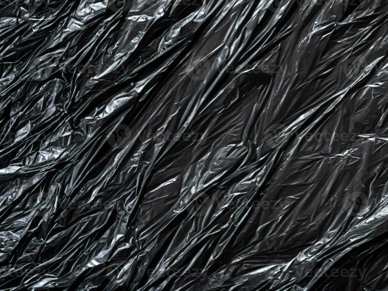 black plastic bag background. texture. black plastic background. photo