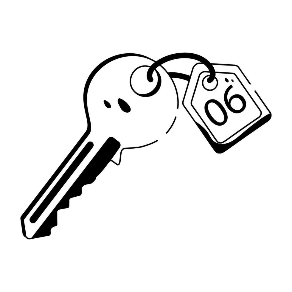 Trendy Room Key vector