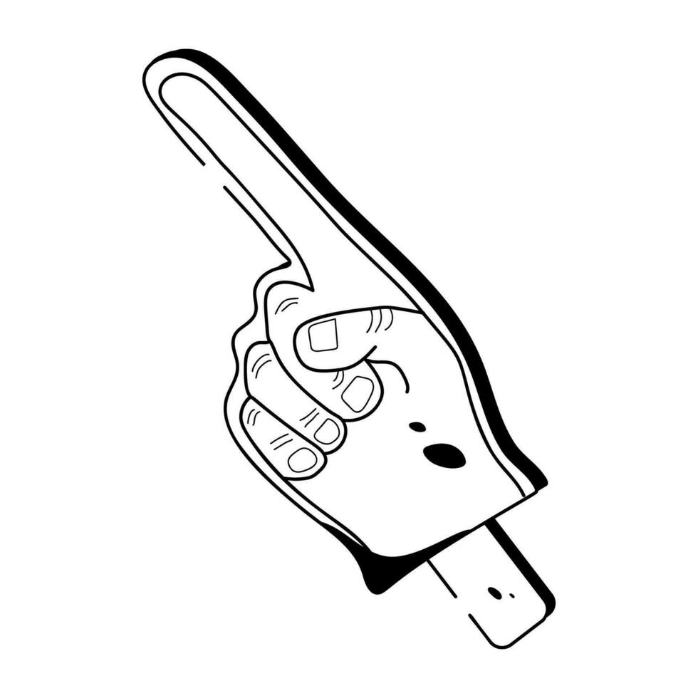 Trendy Foam Hand vector