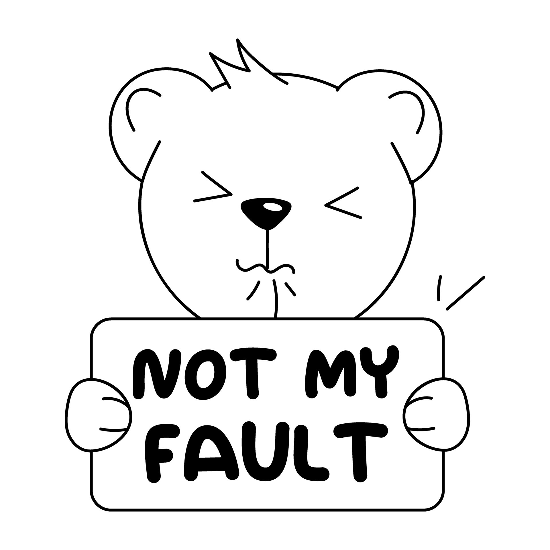 Not My Fault 30512640 Vector Art at Vecteezy