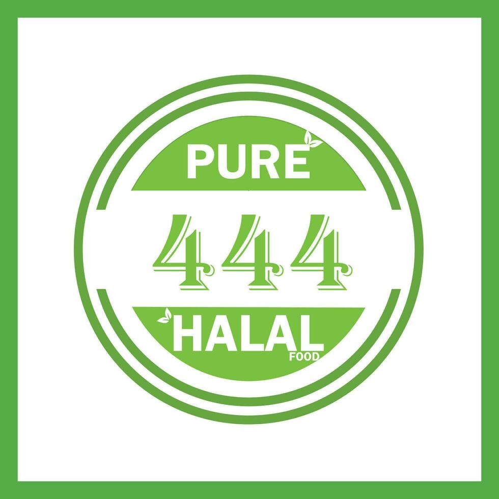 design with halal leaf design 444 vector