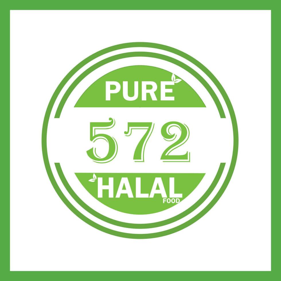 diseño con halal hoja diseño 572 vector