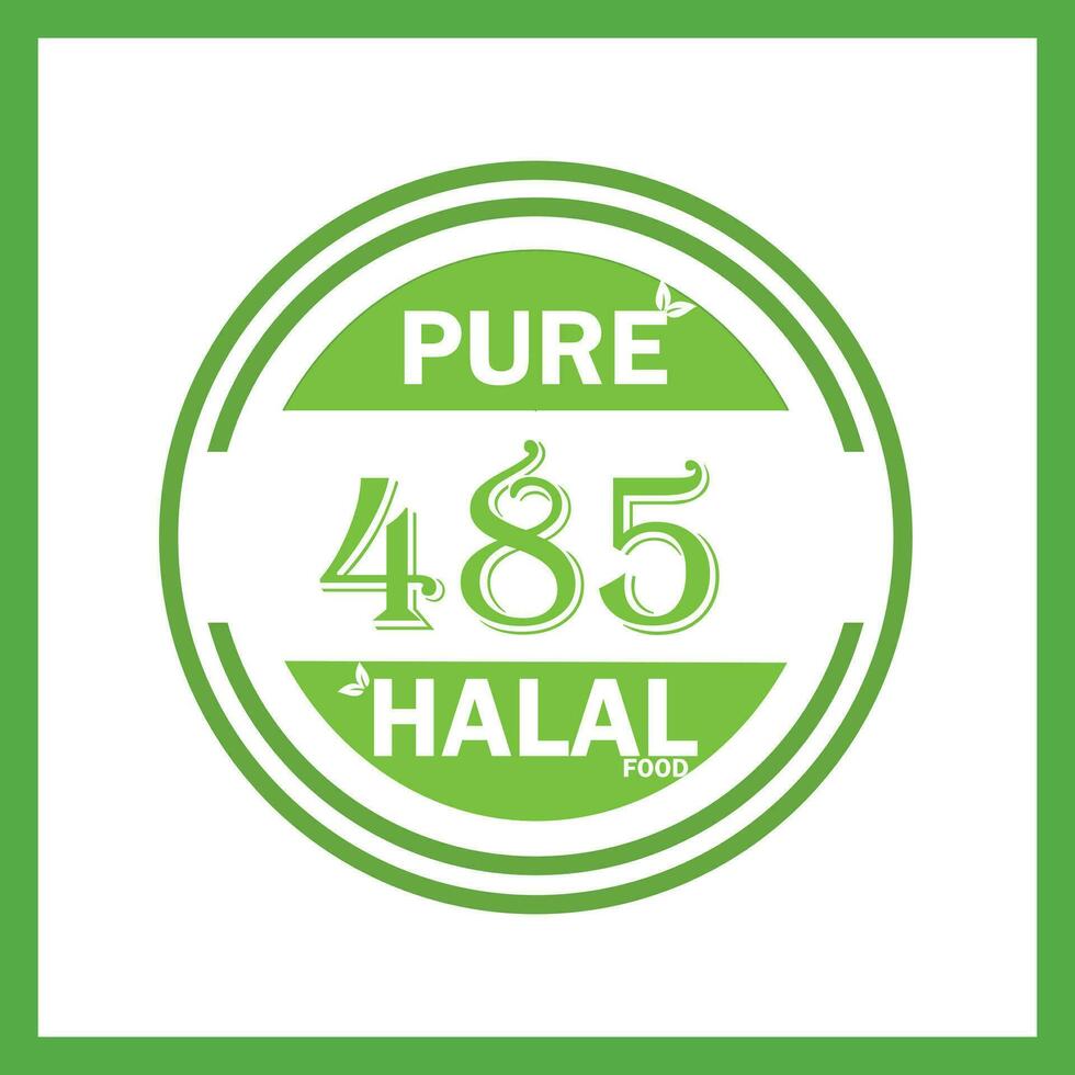 diseño con halal hoja diseño 485 vector