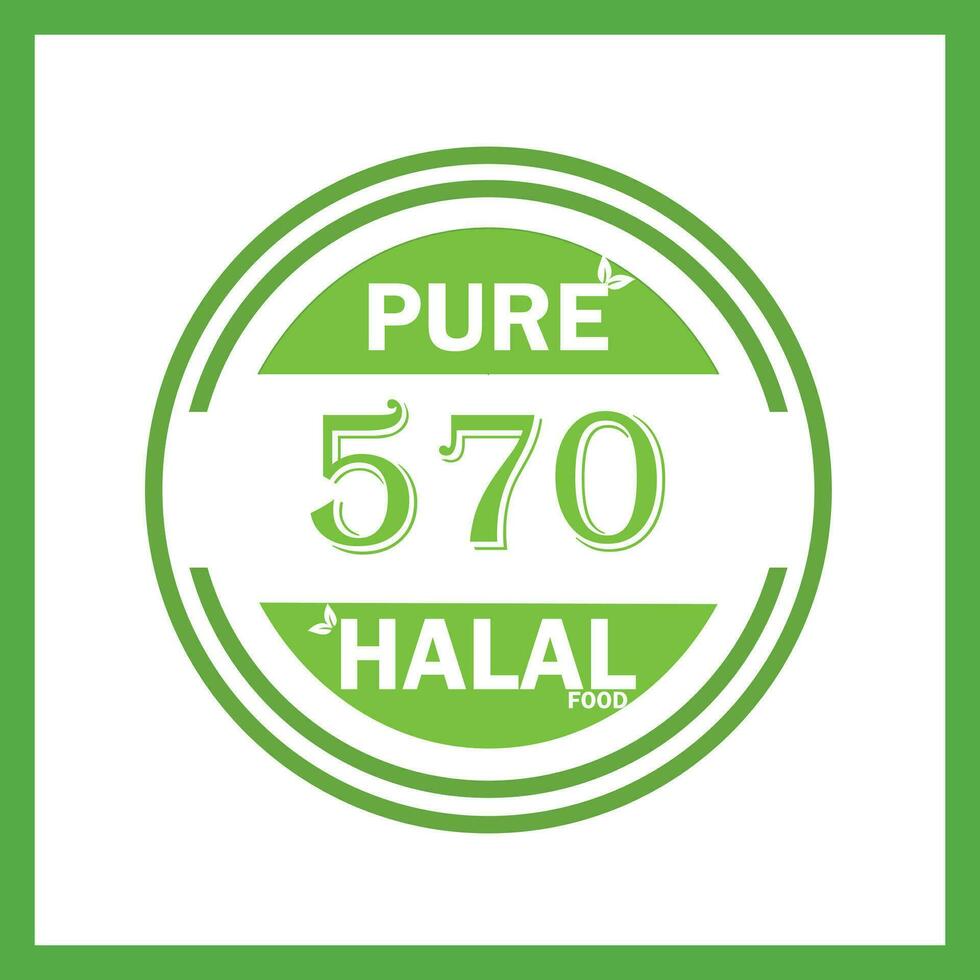 diseño con halal hoja diseño 570 vector