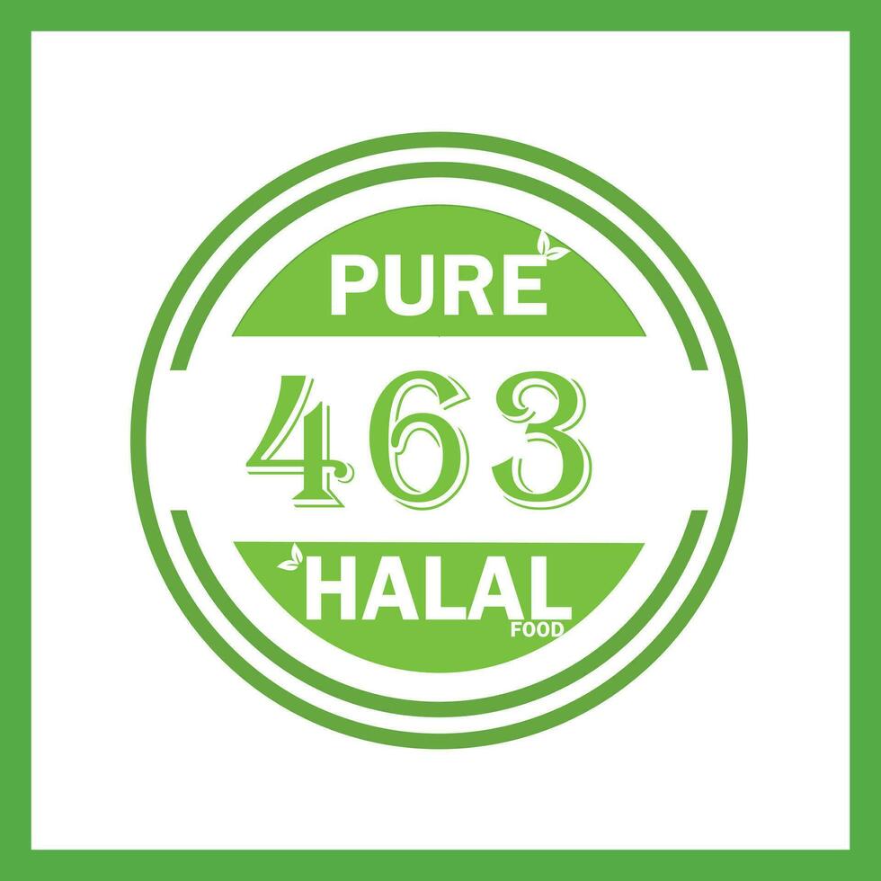 diseño con halal hoja diseño 463 vector