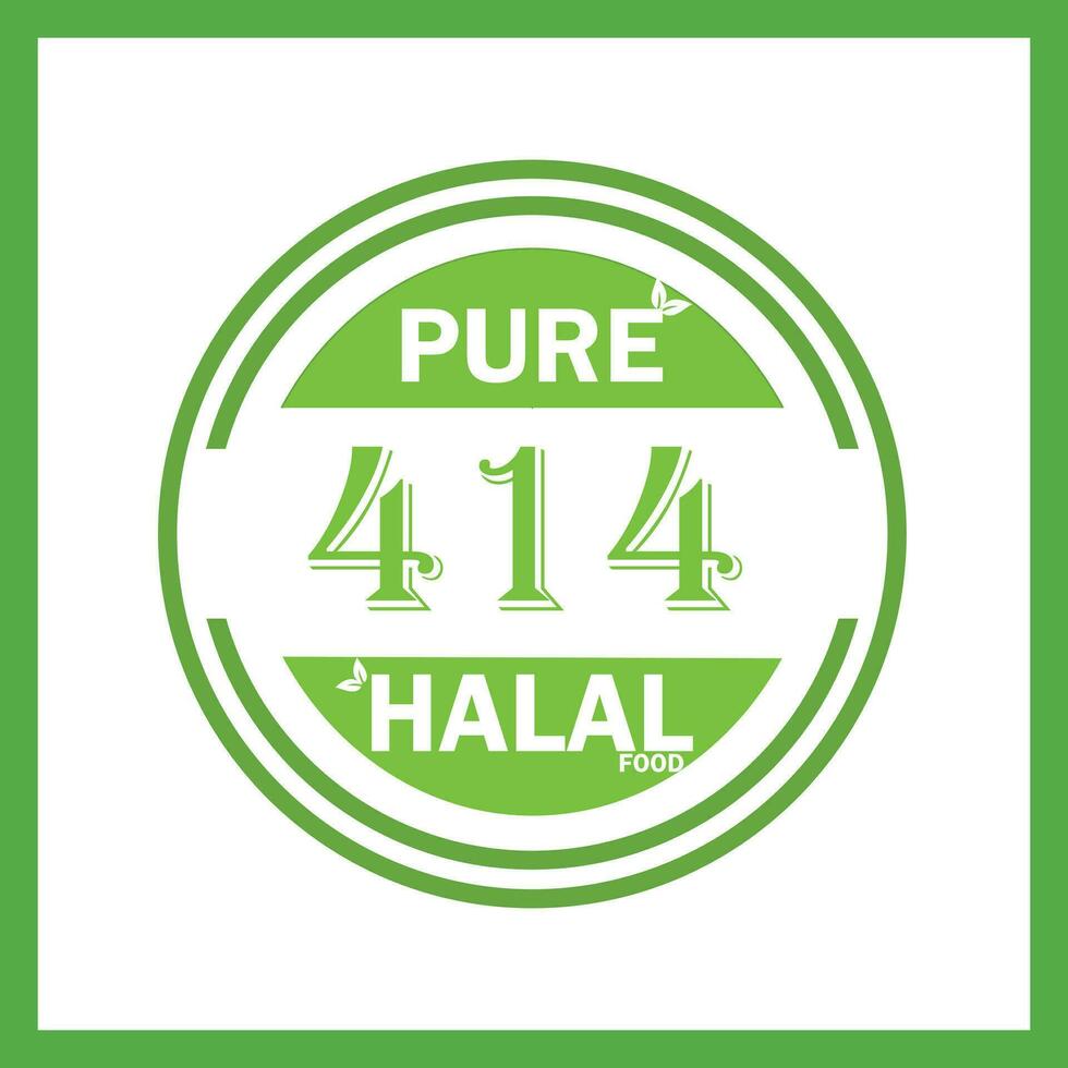 design with halal leaf design 414 vector