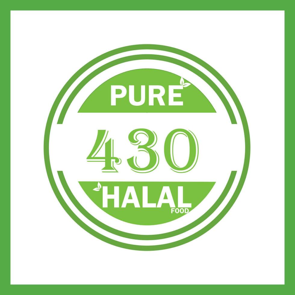 design with halal leaf design 430 vector