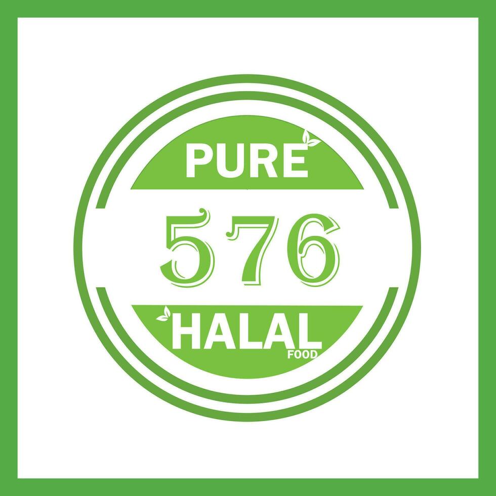 diseño con halal hoja diseño 576 vector