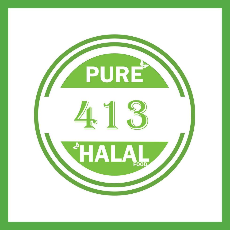 diseño con halal hoja diseño 413 vector