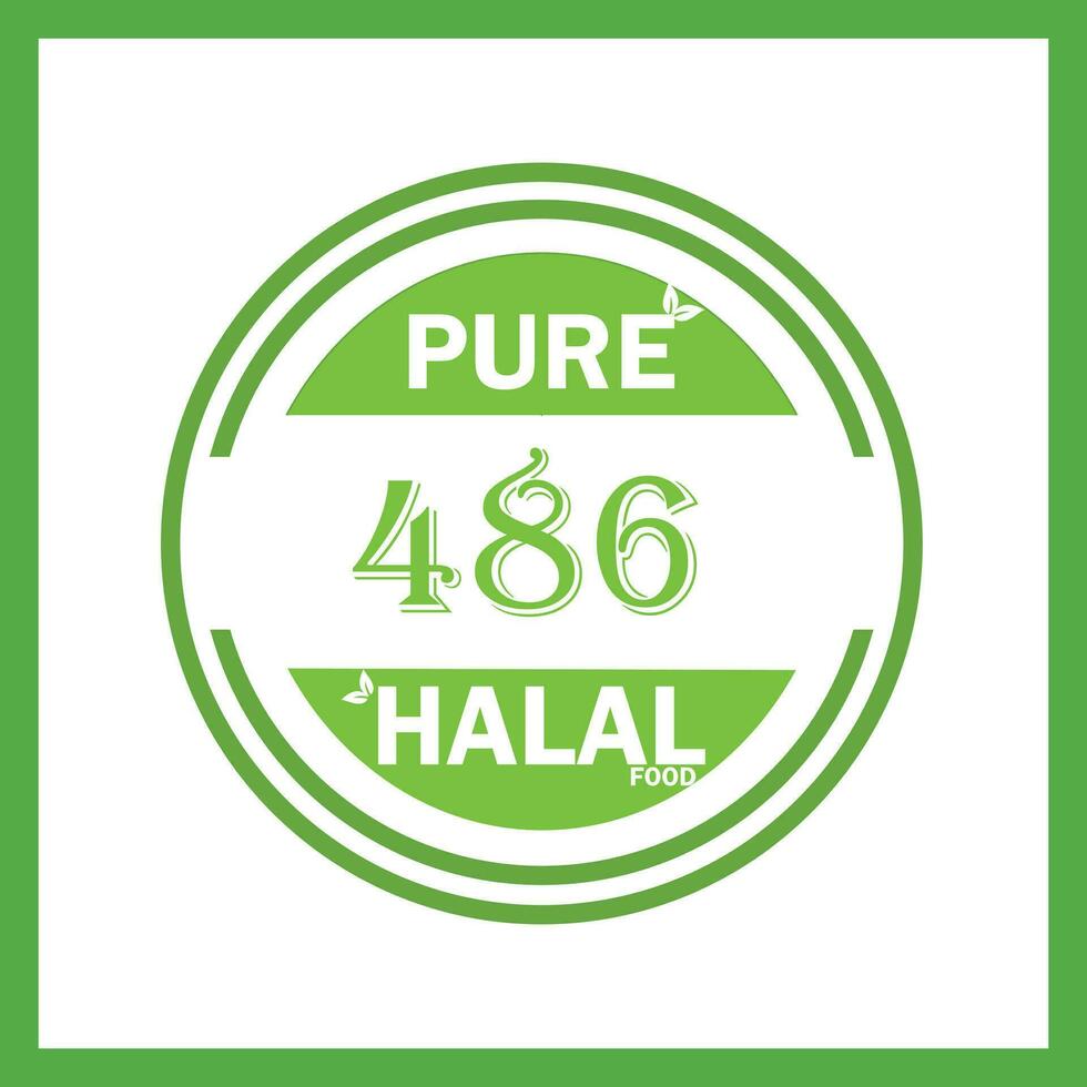 diseño con halal hoja diseño 486 vector