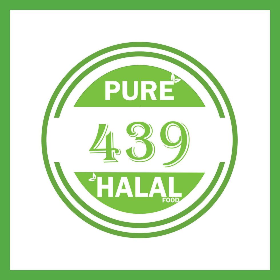 design with halal leaf design 439 vector