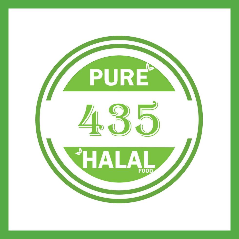 design with halal leaf design 435 vector