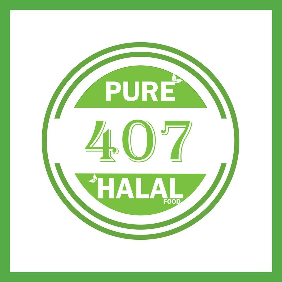 diseño con halal hoja diseño 407 vector