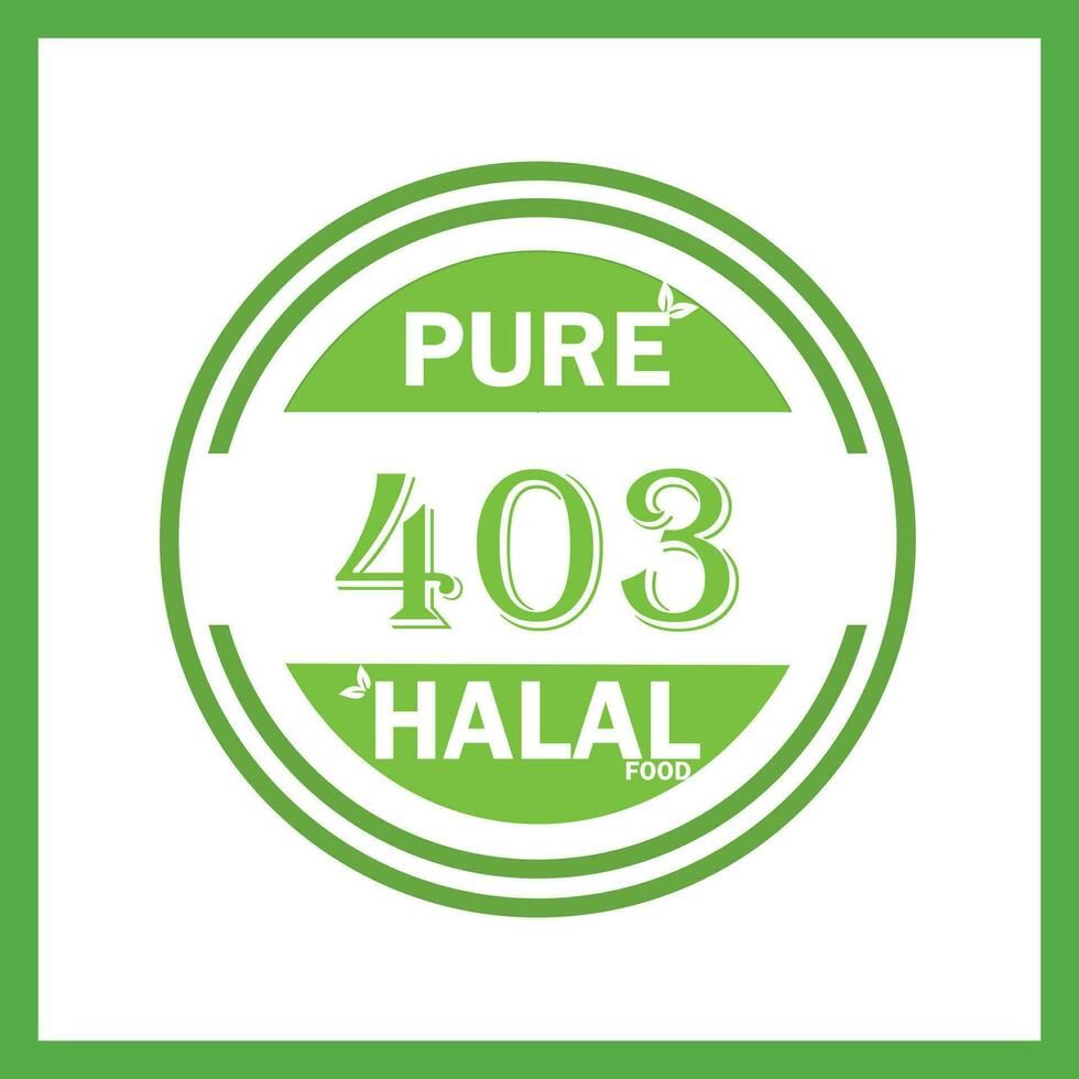 design with halal leaf design 403 vector