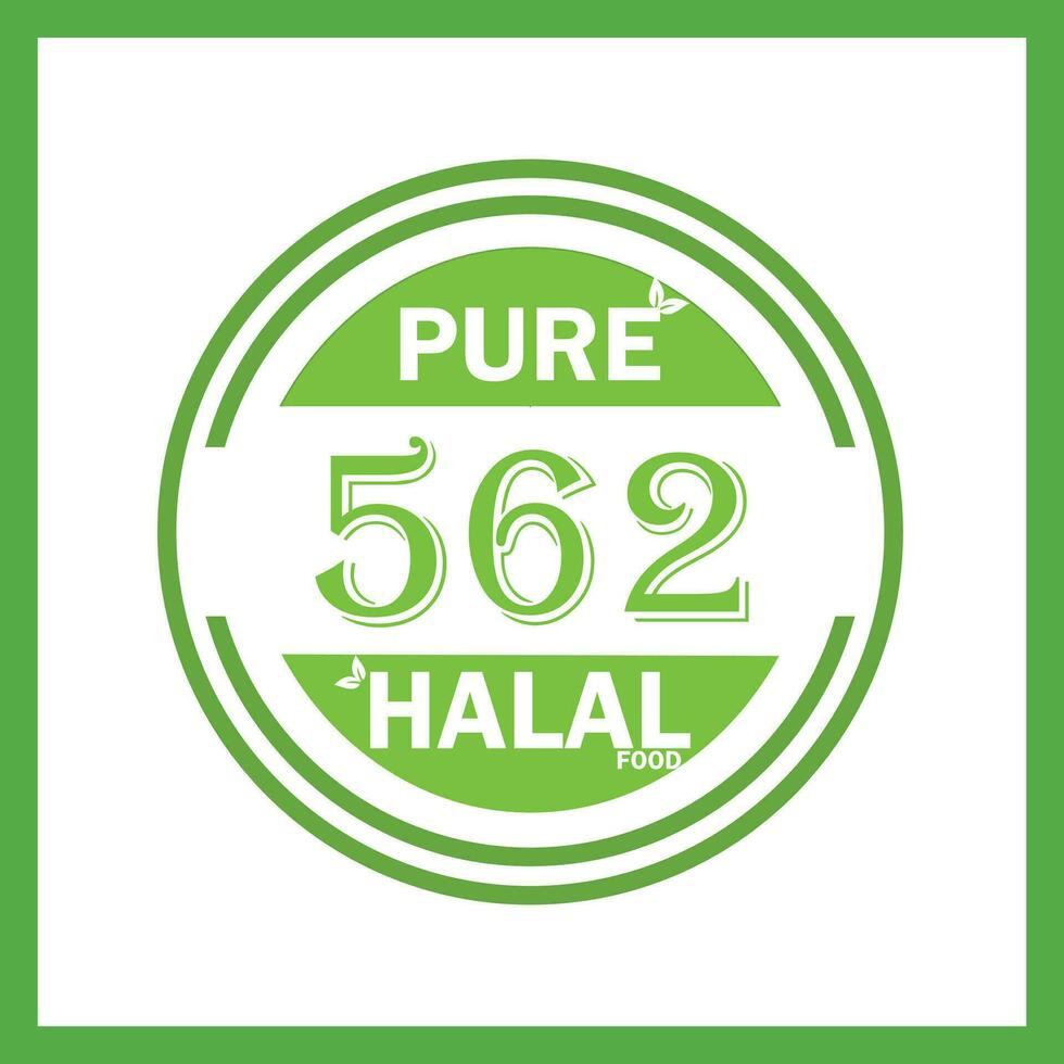 design with halal leaf design 562 vector