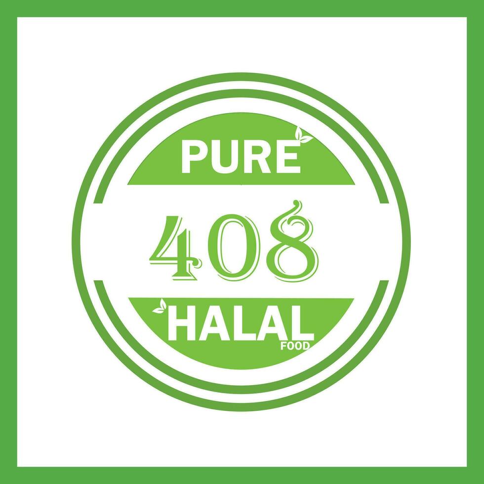 design with halal leaf design 408 vector