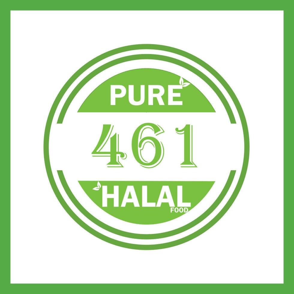 design with halal leaf  design 461 vector