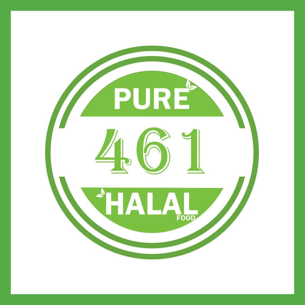 design with halal leaf  design 461 vector