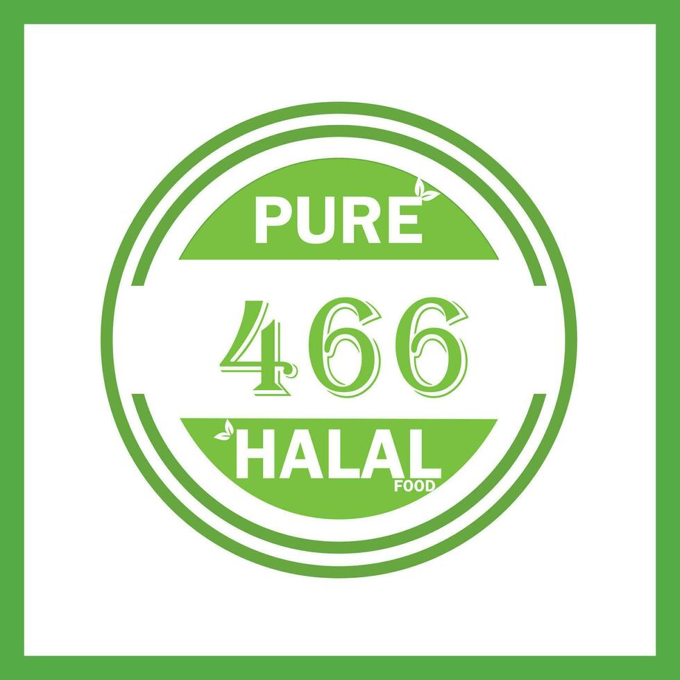 design with halal leaf  design 466 vector