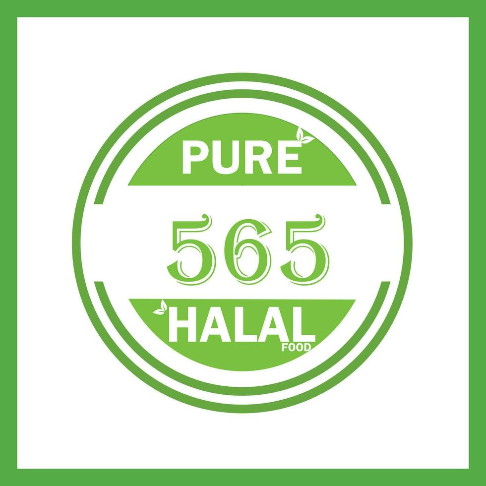 design with halal leaf design 565 vector