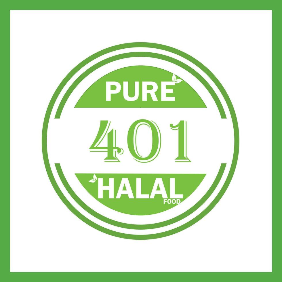 design with halal leaf design 401 vector