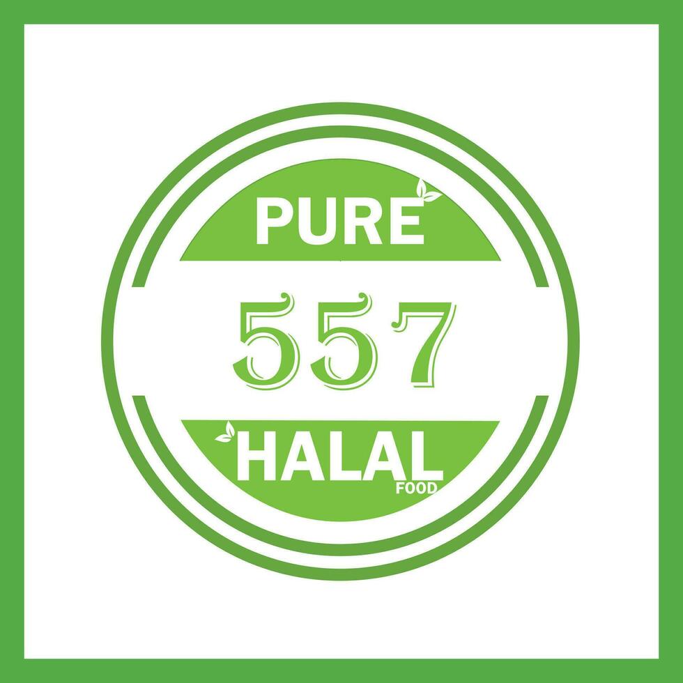 design with halal leaf design 557 vector