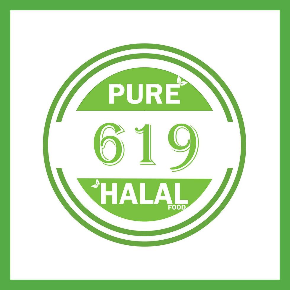 design with halal leaf design 619 vector
