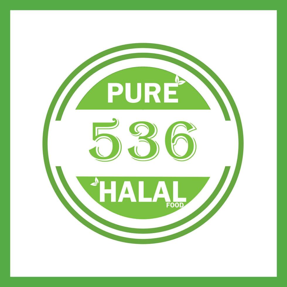 diseño con halal hoja diseño 536 vector