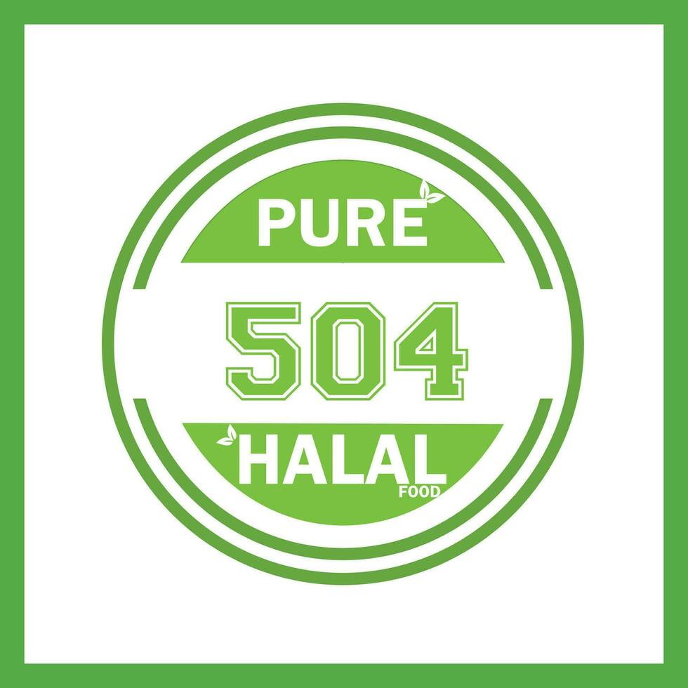 design with halal leaf design 504 vector