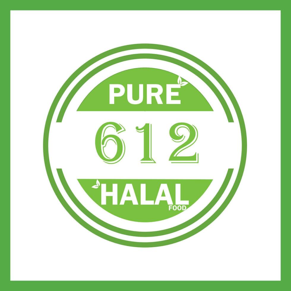 design with halal leaf design 612 vector
