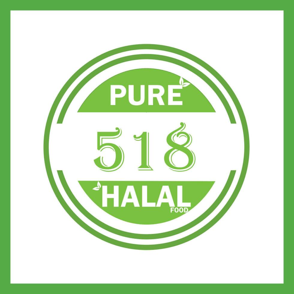design with halal leaf design 518 vector