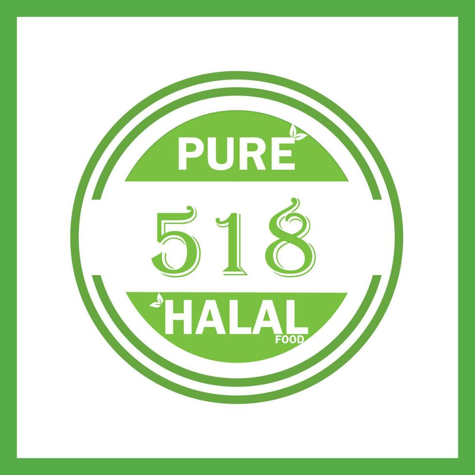 diseño con halal hoja diseño 518 vector