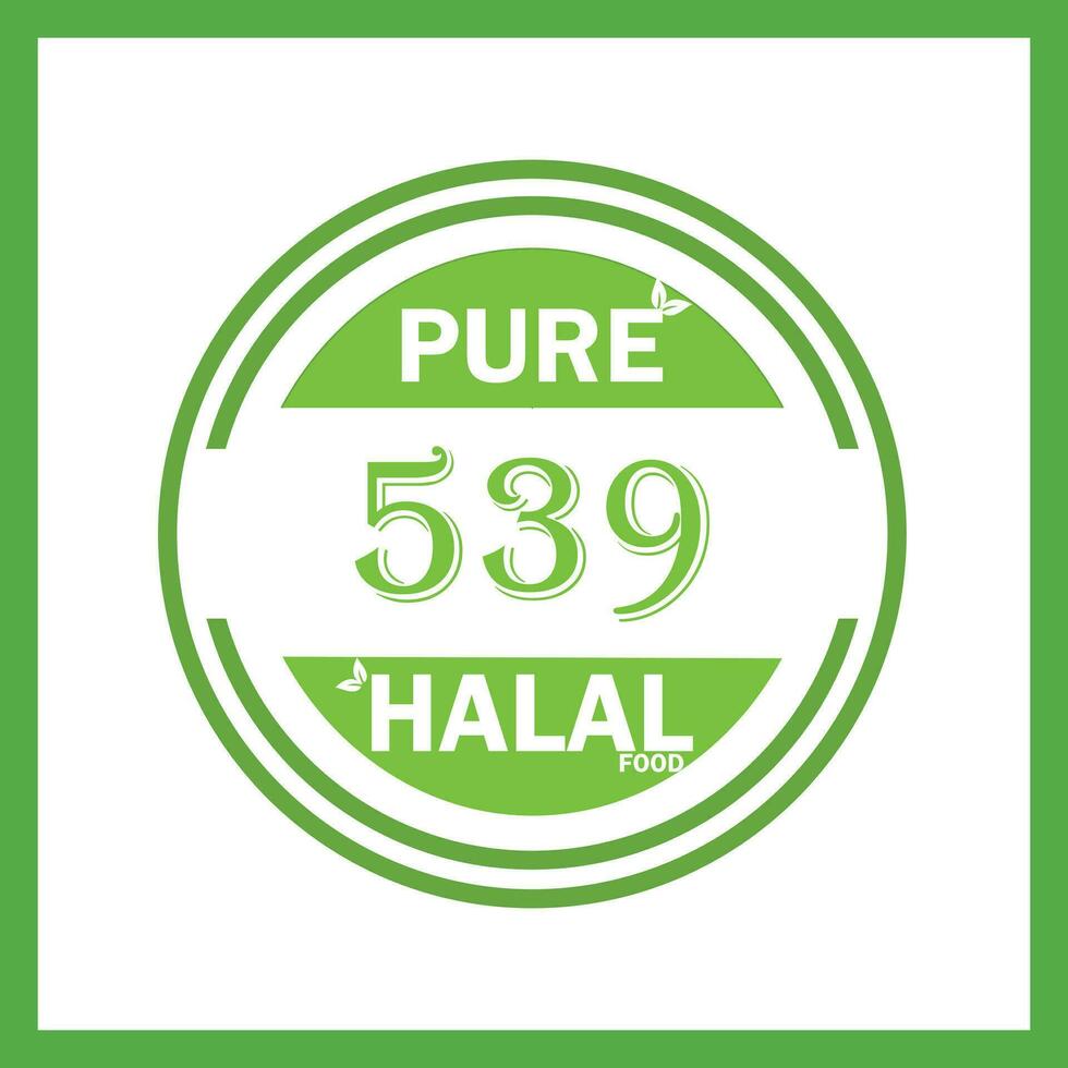 diseño con halal hoja diseño 539 vector