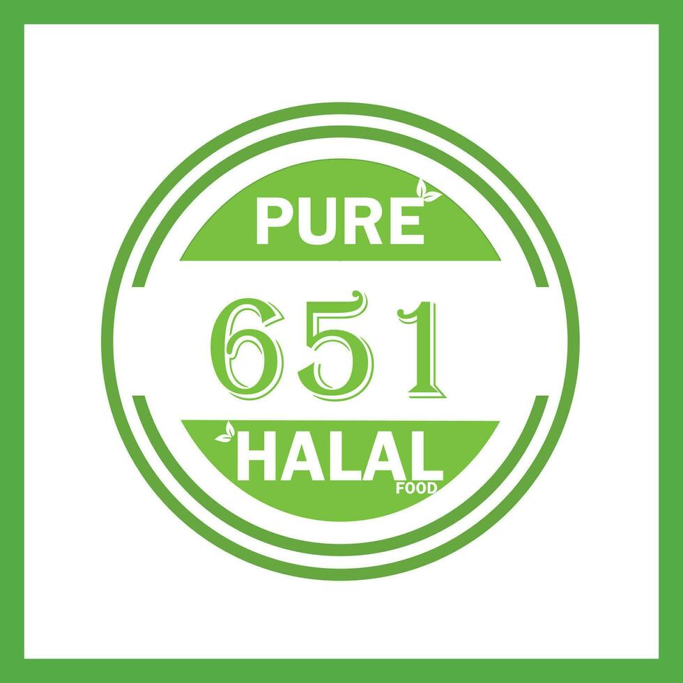 diseño con halal hoja diseño 651 vector