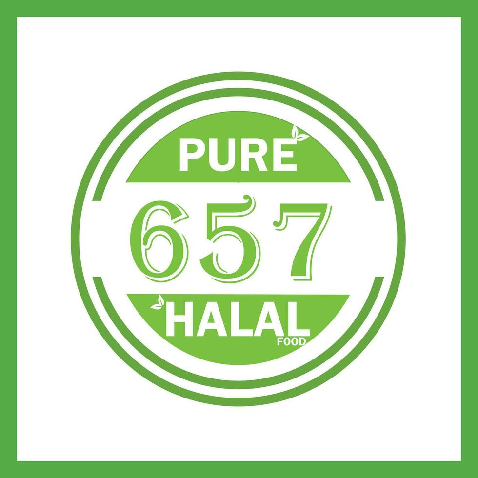 design with halal leaf design 657 vector