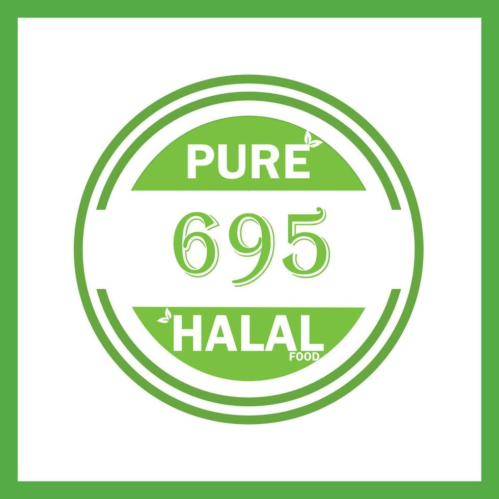 design with halal leaf design 695 vector