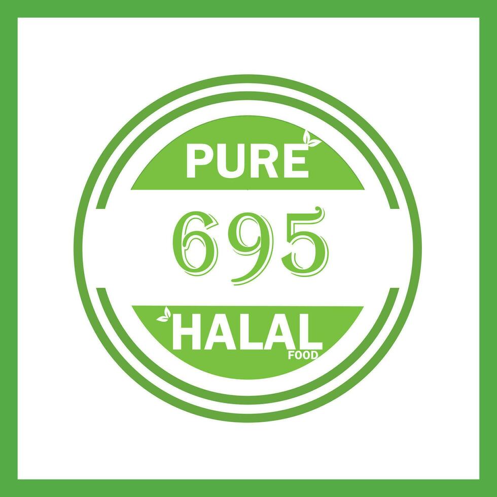 diseño con halal hoja diseño 695 vector