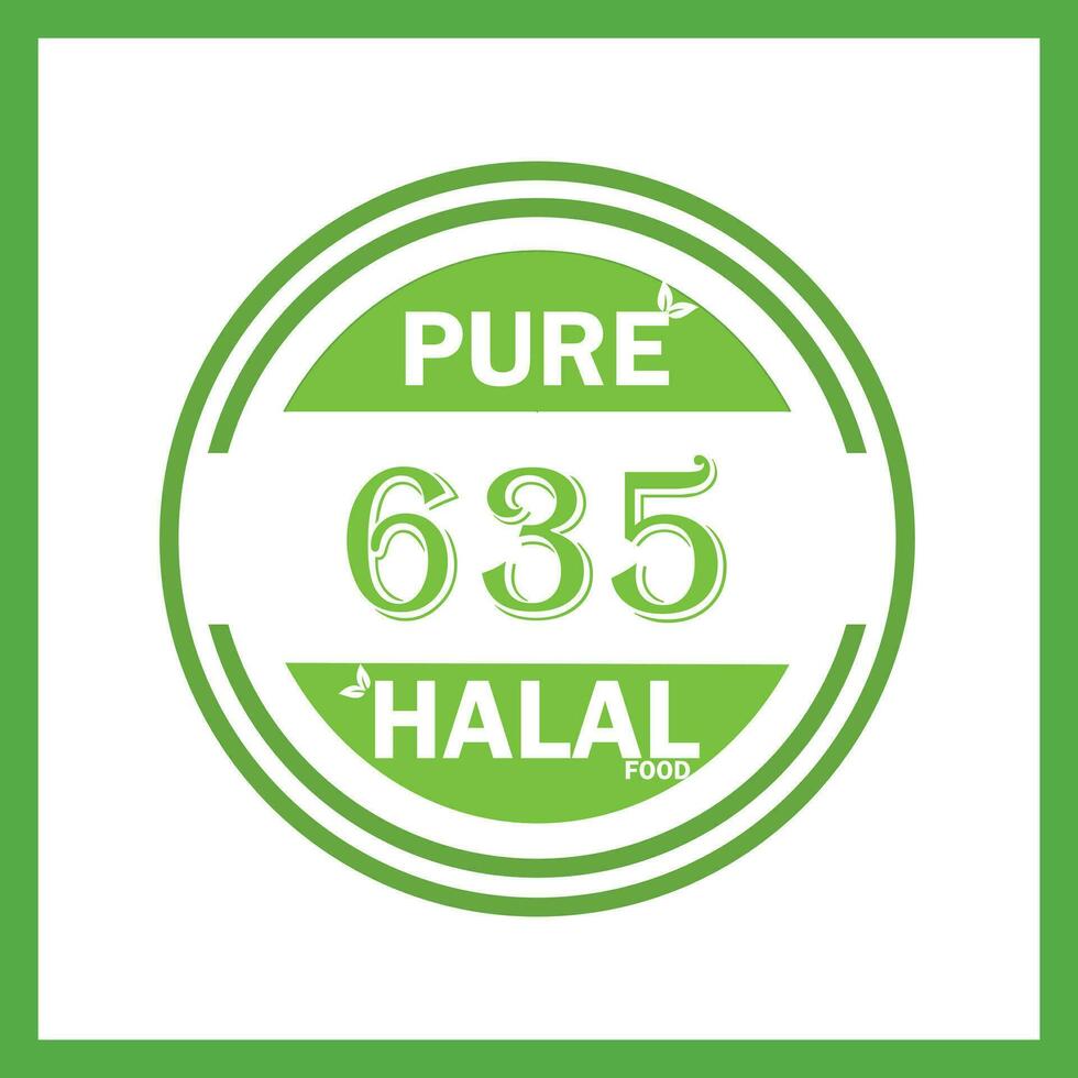 diseño con halal hoja diseño 635 vector