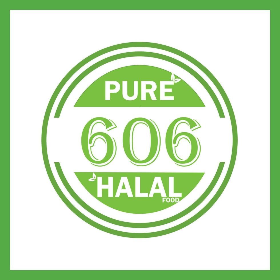 design with halal leaf design 606 vector