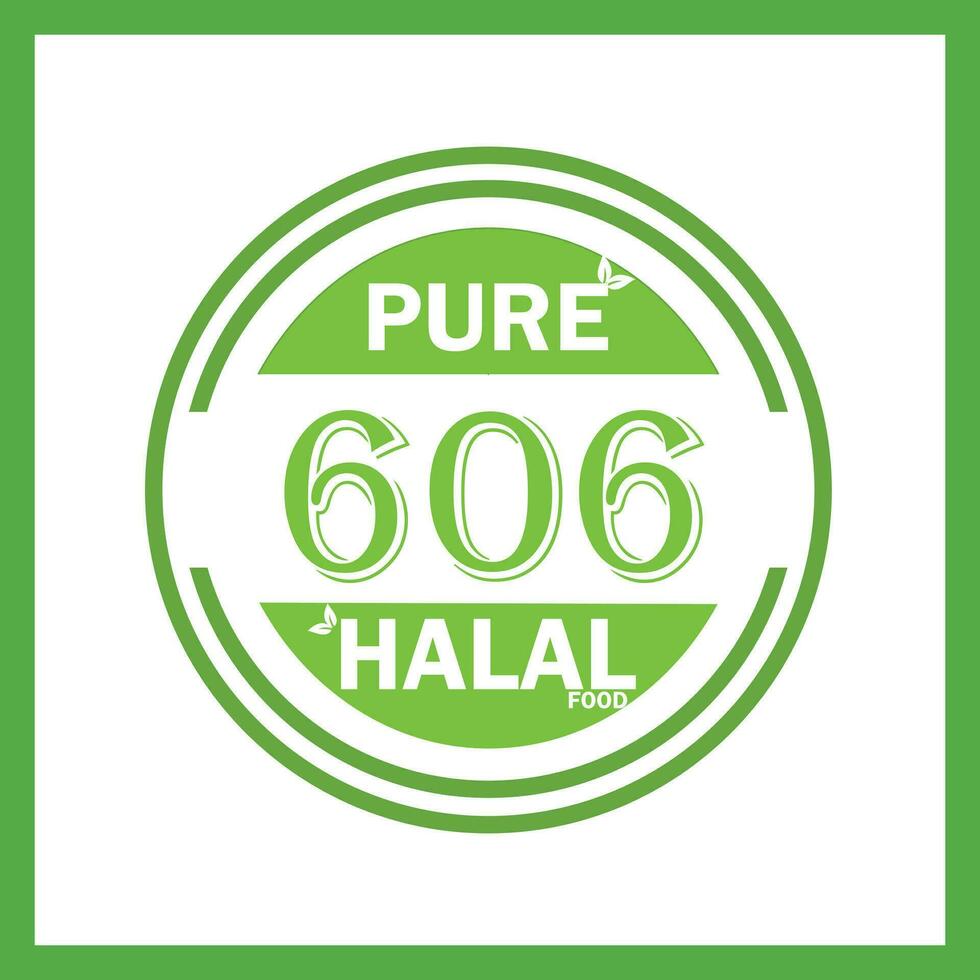 diseño con halal hoja diseño 606 vector