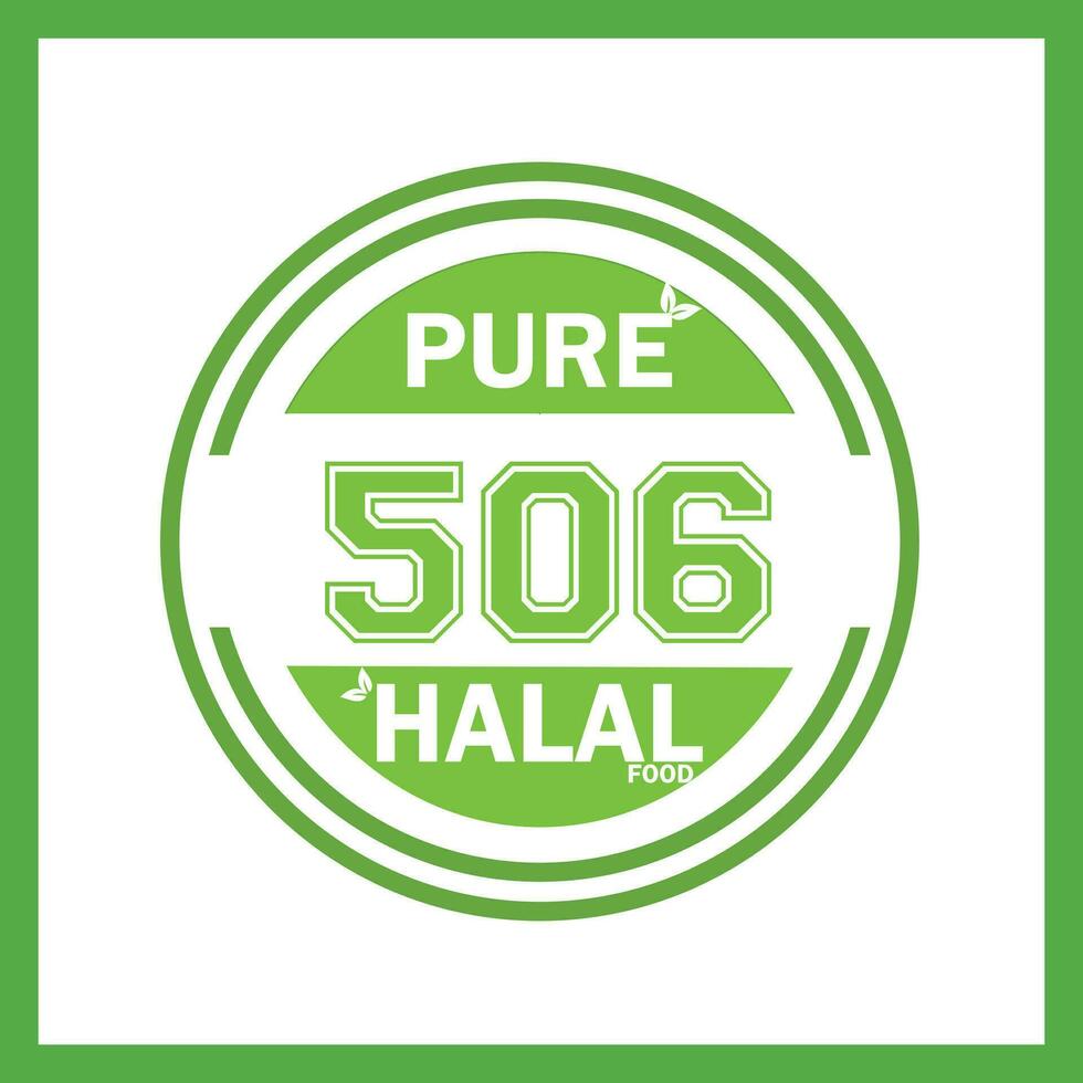 design with halal leaf design 506 vector