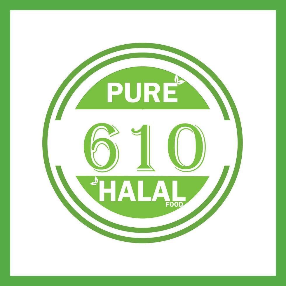 diseño con halal hoja diseño 610 vector