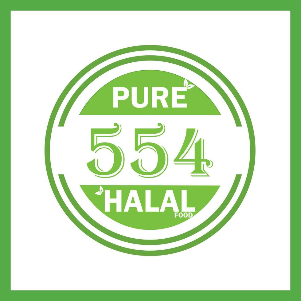 diseño con halal hoja diseño 554 vector