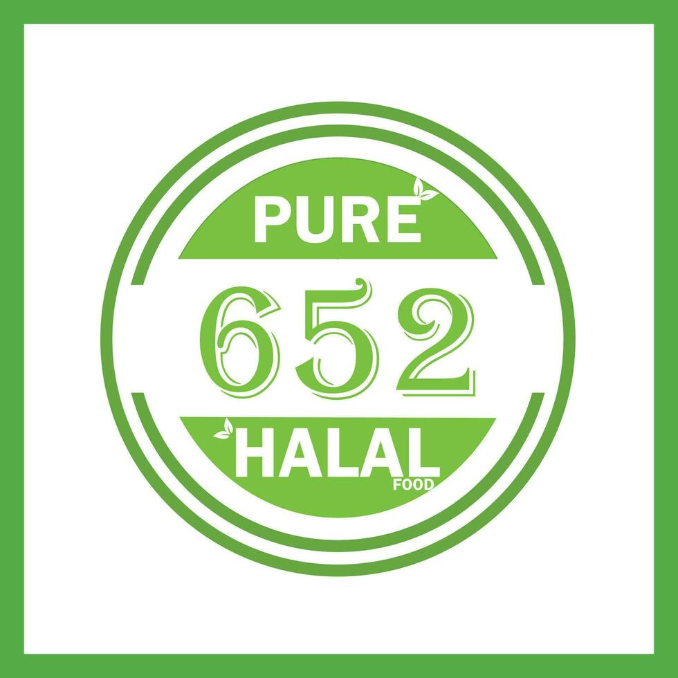 design with halal leaf design 652 vector