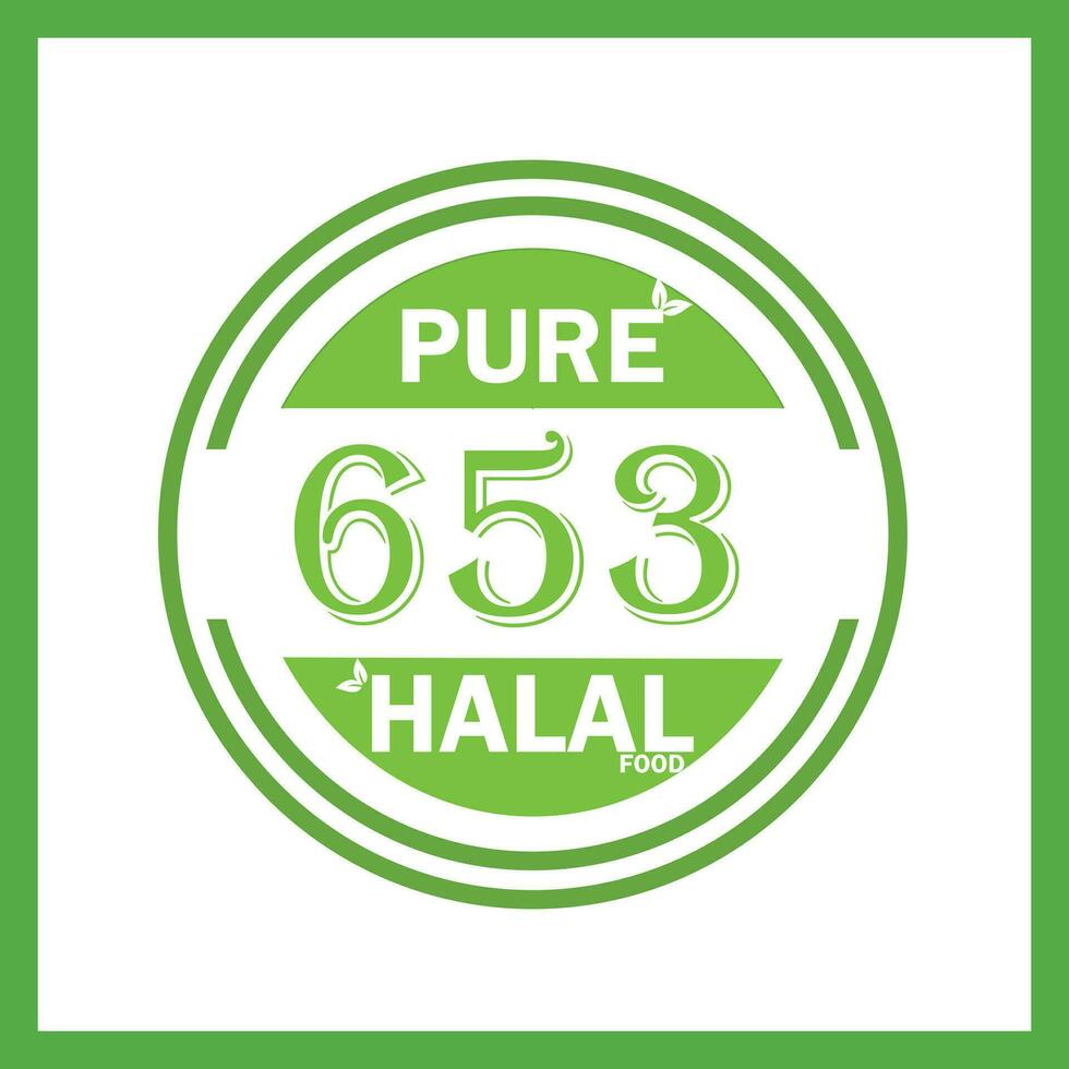 design with halal leaf design 653 vector